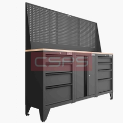 Tủ dụng cụ 183cm - 3 tủ màu đen/đỏ - 08 hộc kéo CSPS VNDTC61003BB1-8