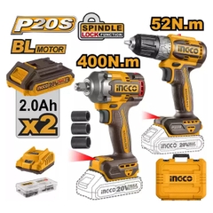 Bộ Combo Máy Khoan & Máy Siết Bu Lông Dùng Pin 20V CKLI20271 INGCO