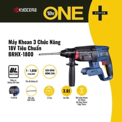 Máy Khoan 3 Chức Năng 18V Tiêu Chuẩn Kyocera - BRHX-1800 (Combo Pin + Sạc)
