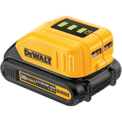 Bộ sạc chuyển đổi nguồn pin Dewalt 10.8V-18V USB Power Source DCB090
