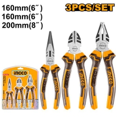 Bộ 3 Kềm Răng,Cắt Và Nhọn HKPS08318 INGCO