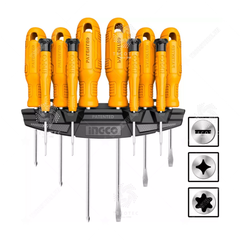 Bộ 10 Tua Vít Dẹp, Bake, Sao Và Tua Vít Chính Xác HKSD1058 INGCO