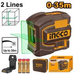 Máy Đo Mức Cân Bằng Tia Laser 0-35M (Tia Xanh) HLL156601 INGCO