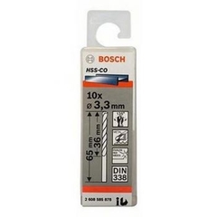 Mũi khoan INOX HSS-Co 3.3mm (hộp 10 mũi) Bosch 2608585878