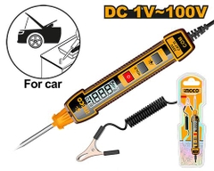Dụng Cụ Kiểm Tra Mạch Điện Ô Tô Kỹ Thuật Số Dc 1V- 100V HSDT41001 INGCO
