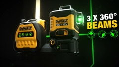 Máy cân mực laze 3 tia xanh dùng pin DeWALT DCE089NG18-XJ Green, 3 Line Laser Level
