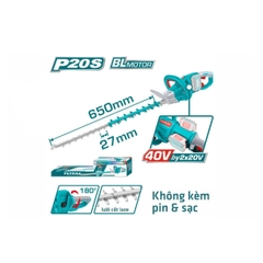 Máy cắt hàng rào dùng pin 20V (không kèm pin & sạc) THTLI40028 TOTAL