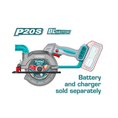 Máy cưa đĩa tròn dùng pin Lithium-Ion 20V (không kèm pin & sạc) TSLI1402 TOTAL