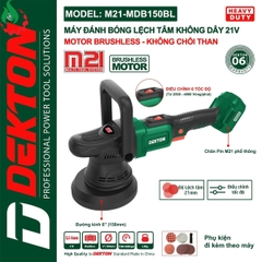 Máy đánh bóng lệch tâm dùng pin Dekton M21-MDB150BL