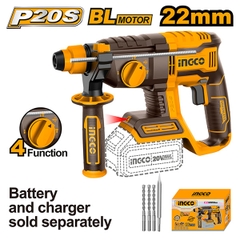 Máy Khoan Đục Bê Tông Dùng Pin 20V-22Mm (Không Kèm Pin Và Sạc) CRHLI20208 INGCO