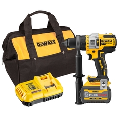 Máy khoan búa dùng pin FlexVolt 20V/60V Dewalt DCD999T1 (Thân máy + 1 pin FLEX DCB606 6Ah + Sạc DCB118 + Túi vải)