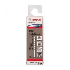 Mũi khoan INOX HSS-Co 3.5mm (hộp 10 mũi) Bosch 2608585879