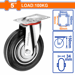 Bánh xe đẩy cao su xoay 5