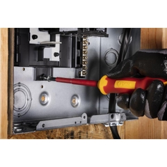 Tuốc nơ vít T cách điện 0*60mm SATA 61221 - T SERIES VDE SCREWDRIVER, PH #0X60MM