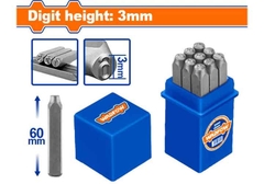 Bộ 9 Mũi Đột Chữ Số 3Mm WCC9593 WADFOW