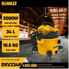 Máy hút bụi công nghiệp 4 chức năng ướt/khô/thổi Dewalt DXV234P