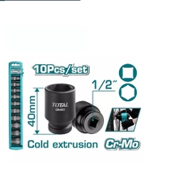 Bộ 10 đầu tuýp Impact DR 1/2 inch THISTD12101 TOTAL