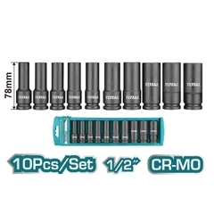 Bộ 10 đầu tuýp Deep Impact DR 1/2 inch THKISD12102L TOTAL