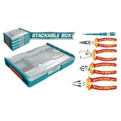 Bộ 05 công cụ cầm tay cách điện  THKTV02P051 TOTAL