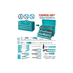 Bộ 132 công cụ trong hộp sắt  THPTCS71321 TOTAL