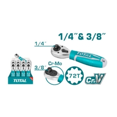 Tay vặn lớn 1/4 inch và 3/8 inch THT1061438 TOTAL