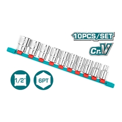 Bộ 10 đầu tuýp 1/2 inch THT121101 TOTAL