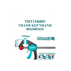 Thanh kẹp nhanh 80x900mm THT1346803 TOTAL