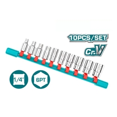 Bộ 10 đầu tuýp 1/4 inch THT1411023 TOTAL