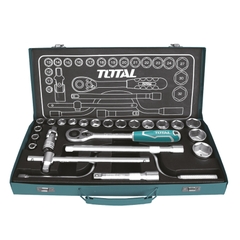 Bộ 24 cái socket (1/2 inch) & cần 2 chiều THT141253 TOTAL