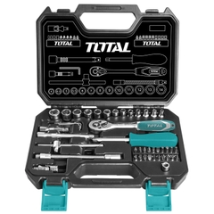 Bộ 45 Socket (1/4 inch) & cần 2 chiều THT141451 TOTAL