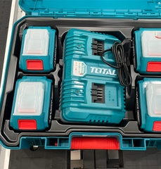 Bộ 4 pin TFBLI2053 và 1 sạc đôi TFCLI2034E dùng pin 20V TFBCLI20245 TOTAL