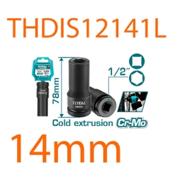Đầu tuýp tác động sâu 1/2 inch 14mm THDIS12141L TOTAL