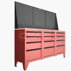 Tủ dụng cụ 183cm - 3 tủ màu đen/đỏ - 12 hộc kéo CSPS VNDTC61003BB1-12