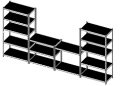 Kệ thép 3 tầng ngăn thép CSPS VNSV061A5BB2-2