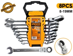 Bộ 8 Cờ Lê Miệng Vòng Lắc Léo 8- 19Mm HKSPAR1083 INGCO