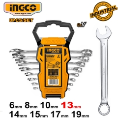 Bộ 8 Cờ Lê Vòng Miệng (6-19Mm) HKSPA1088-I INGCO