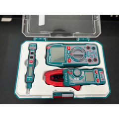 Combo cho thợ điện gồm - Bút thử điện THTS33001 & Đồng hồ vạn năng TMT5310002 & Ampe kìm TMT762002 Total TOS24067