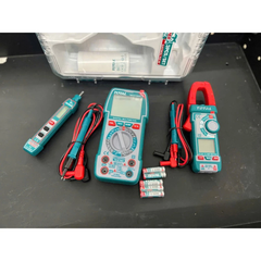 Combo cho thợ điện gồm - Bút thử điện THTS33001 & Đồng hồ vạn năng TMT5310002 & Ampe kìm TMT762002 Total TOS24067
