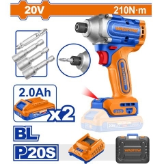 Máy siết vít dùng pin 20V-210Nm (không chổi than) WADFOW WCD2B21