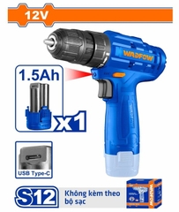 Máy khoan dùng pin 12V (không kèm dây & đầu sạc) WADFOW - WCDS510