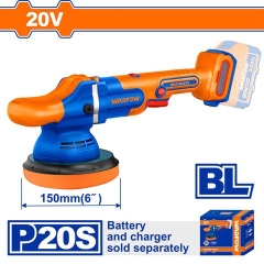 Máy đánh bóng dùng pin 20V-150mm (không chổi than) (không kèm pin và sạc) WADFOW WHL2B15