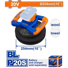 Máy đánh bóng dùng pin 20V-254mm (không chổi than) (không kèm pin và sạc) WADFOW WHL35254
