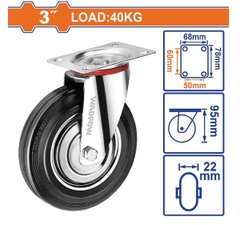 Bánh xe đẩy cao su xoay 3