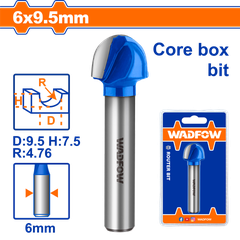 Mũi Phay Gỗ Đầu Tròn 6X6X9.5Mm WRG8403 WADFOW