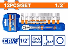 Bộ 12 Chi Tiết Tay Vặn Đầu Tuýp 1/2