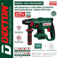 Máy khoan bê tông pin Dekton M21-RH2603ATC (Chung chân pin Dewalt)