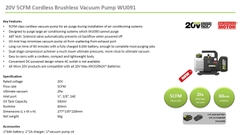 Máy hút chân không pin 20V WORX WU091.9