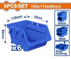 Bộ 6 Khay Đựng Phụ Kiện 165X100X80Mm WTB8336 WADFOW