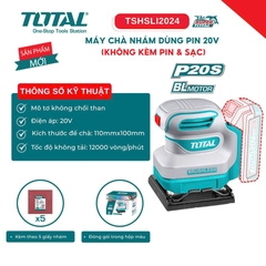 Máy Chà Nhám Pin TOTAL 20V Không Chổi Than TSHSLI2024