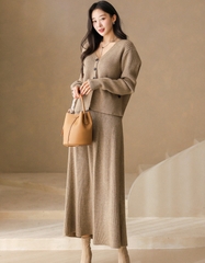 Set váy áo len Hàn Quốc 012207